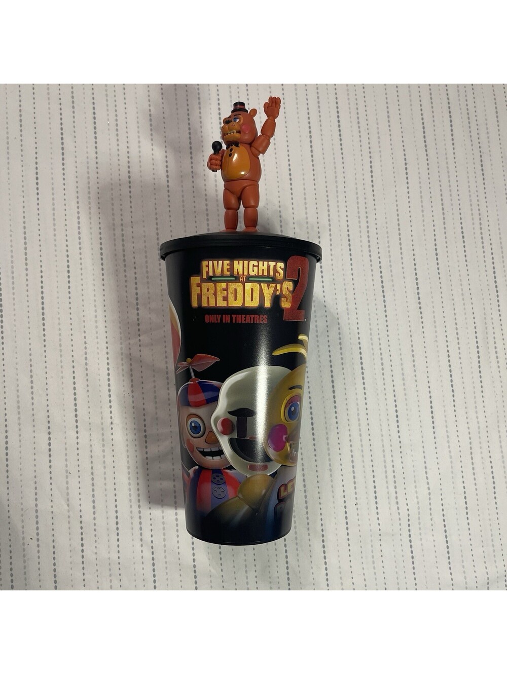 Five Nights At Freddy's 2 AMC Cup With Freddy Fazbear Figure Topper FNAF